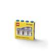Room Copenhagen LEGO Minifigure Display Case, Stackable Storage Container for Collectible Figurines, 4 Stud, Bright Blue