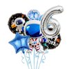 SUBOOCA 6th Birthday Party Sign, Outer Space Themed Party Balloons, Astronaut Spaceman Helium Foil Balloons For Boys Girls 6th Birthday Party, Sixth Birthday Party Decorations