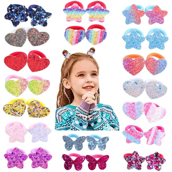 Hair Ties For Girls,36 Pcs Girls Colorful Elastic Rubber Band Soft Cute Ponytail Holders Hair Accessories for Baby Girls Infants Toddlers Kids Children