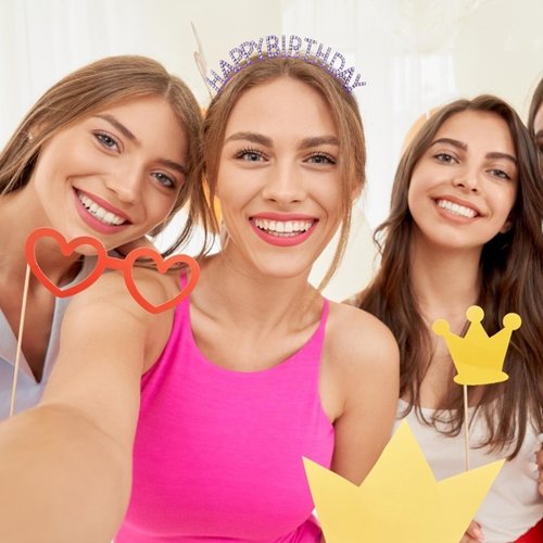 CIEHER Purple Happy Birthday Headband for Women Girls, Birthday Girl Headband Birthday Tiara for Women Birthday Crown Purple Birthday Decorations Rhinestone Happy Birthday Accessories Birthday Gifts