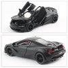 Diecast Toy Car McLaren 720S Sports Car Model,Zinc Alloy Simulation Casting Pull Back Vehicles,1:32 Scale Mini Supercar Toys with Lights and Music for Toddlers Kids Children Gift (720S-Black)