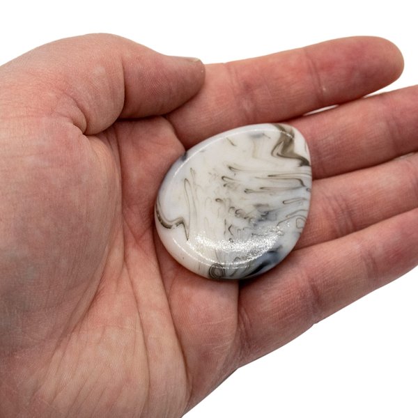 Touch Stone by The Clinging Cross | Worry Stone | Help Sooth Stress and Anxiety | Smooth Resin | Comforting and Simple Design Fits in Pocket | Quiet Fidget Toy for Teens and Adults (Rose)