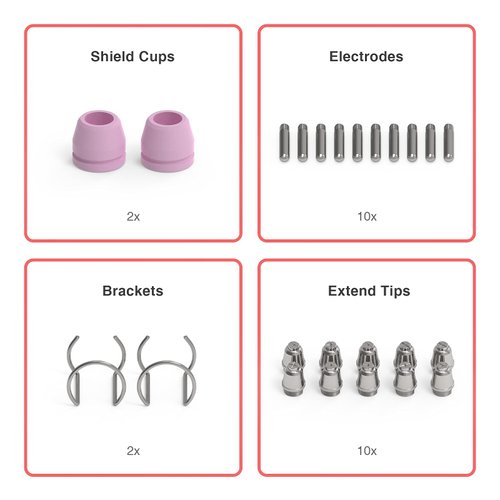 YESWELDER Plasma Cutter Torch Consumables .045'' 24 Pcs Cutting Torch Nozzles Tips Kit For SG-55 AG-60 WSD-60.