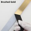 Trimold Wall Trim Molding, Peel and Stick Stainless Steel, Flexible Self-Adhesive Metal Trim for Mirror Frame, Fireplace and Microwave Gap Filler, Brushed Gold