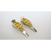 Generic 2 small silver rose gold filigree metal alligator hair clip for fine thin hair (Primary color: Silver)