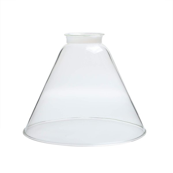Permo Lighting Fixture Replacement Funnel Flared Clear Glass Shade