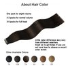 Aison Dark Brown Invisible Tape in Hair Extensions Human Hair 18 Inches 40g 20 Pcs/Pack Tape ins Human Hair Extensions Real Hair Extensions Tape in