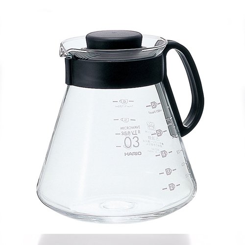 Hario V60 Glass Range Coffee Server, 800ml, Black