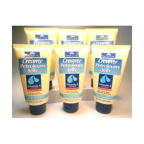 Creamy Petroleum Jelly - Vitamin E Enriched 4.5 Oz. (Lot of 6)Q