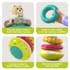 PANITU Baby Stacking Rings, Spinning Stacker Toys for Toddlers 1-3, Shake Rattle Set with Fine Motor Activities, Montessori Autism Sensory Toy, 6 Month Old Girl Boy Christmas Birthday Gifts