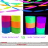 1200 feet Glow Crepe Paper Streamers UV Glow Party Neon Streamer Black Light Reactive Fluorescent Neon Paper Party Streamers Glow in The Dark Wedding Birthday Blacklight Party Decorations