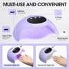 Gellen UV LED Nail Lamp with Electric Nail Drill, 72W UV Light Nail Dryer for Nails, Nail Files for Acrylic Nails Professional Gel Nail Polish Curing Lamp with Sensor 3 Timers Nail Art Manicure Tools