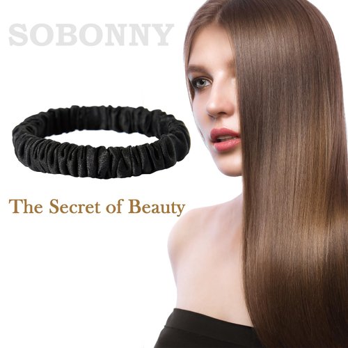 22MM Silk Scrunchies Pack of 7 Pure Mulberry Silk Hair Ties with Elastic Band Silk Scrunchie for Hair No Damage