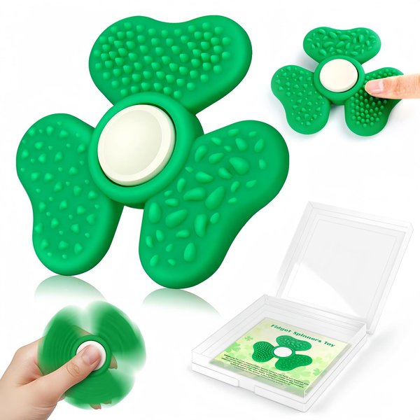 Textured Fidget Toys for Kids Adults, Silicone Hand Fidget Spinners Toys Anxiety Relief for ADHD Christmas Birthday Gifts, Quiet Fidget Worry Spinners Classroom Prizes for Boy Girl Travel Sensory Toy