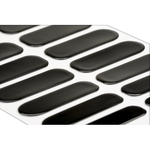 TOUGH GIRLS | 22 Semi-Cured Gel Nail Polish Strips | Brighter, Thicker, Tougher | UV LED Lamp Use Required | Includes Cuticle Stick, Nail File, Nail Wipes (Black)