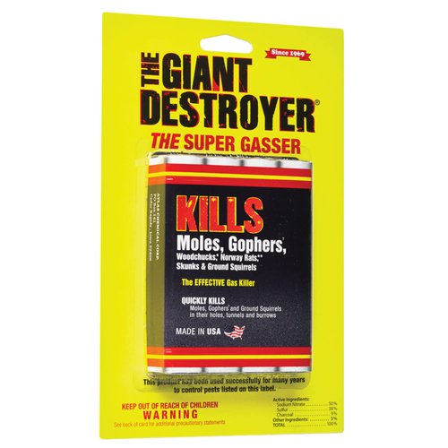 Atlas Chemical Corp 010052003331 Giant Destroyer 00333 Gas Bomb-Gopher, Mole and Rat Killer-Pack of, Pack of 2