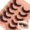 Natural Fox Eye Lashes Wispy False Eyelashes 18mm Fluffy Mink Lashes D Curl Fake Cat Eyelashes Multipack by TOOCHUNAG
