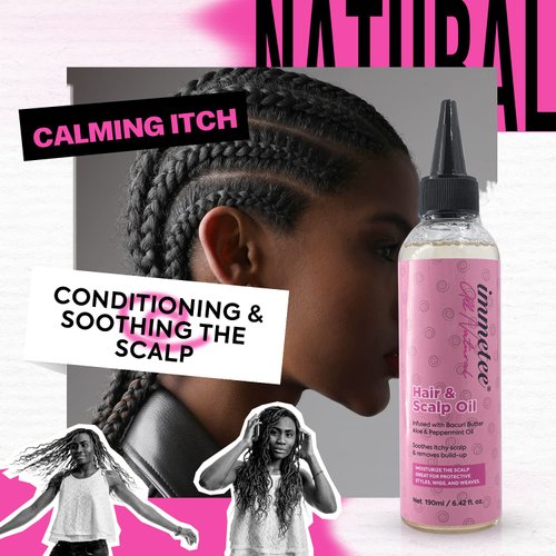 immetee Scalp hair oil, scalp treatment for dry itchy scalp, Scalp Care Anti-Itch for Natural and Curly Hair, 190Ml/6.42Fl Oz