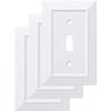 Franklin Brass Classic Architecture Wall Plate, Pure White Single Casual Switch Cover, 3-Pack, W35241V-PW-C