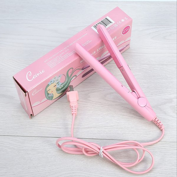 4Colors Mini Hair Straightener Ceramic Tourmaline Plate Curler Beauty Flat Iron (US Plug)