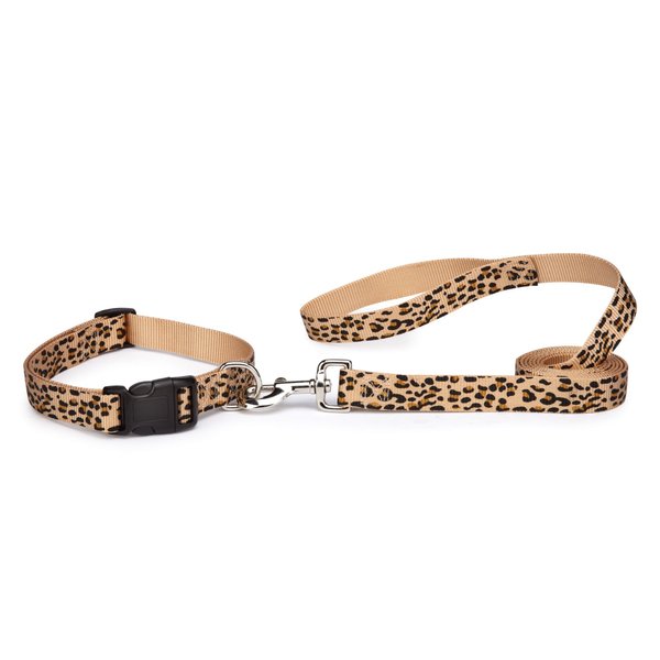 East Side Collection Animal Print Dog Leash, 6-Feet x 1-Inch Lead, Cheetah