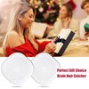 Hair Drain Catcher,Square Drain Cover for Shower Silicone Sink Drain Strainer Hair Stopper with Suction Cup,Easy to Install Suit for Bathroom,Bathtub,Kitchen 2 Pack(White)