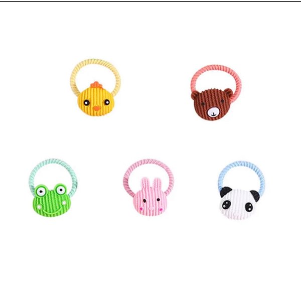 Beauty Queen 20Pcs Baby Hair Ties for Girls,Cute Small Hair Ties for Thin Hair,10 Pairs Ponytail Holders Elastic Hair Rubber Bands Hair Accessories for baby girls infant toddler kids (style cartoon)