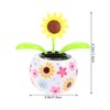 Solar Dancing Solar Powered Dancing White Flower in Colorful Shape Flip Flap Animated Bobblehead Dancer Window Sun Catcher Car Dashboard Decor Solar Power Kits，Learning and Education