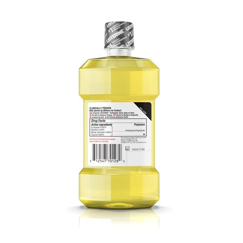 Listerine Original Oral Care Antiseptic Mouthwash with Germ-Killing Formula to Fight Bad Breath, Plaque and Gingivitis, 250 mL