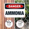 Danger Ammonia Sign, OSHA Danger Sign, 10x7 Inches, Rust Free .040 Aluminum, Fade Resistant, Indoor/Outdoor Use, Made in USA