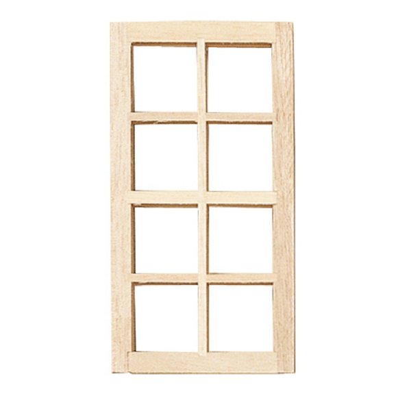 Dollhouse Miniature Standard 8-Light Window