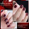 COSMOO Cherry Red Quick Dry Nail Polish, Wine Red Fingernail Air Dry Nail Lacquer for Nail Art Varnish