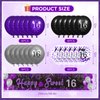 Purple 16th Birthday Decorations for Girls Black Purple Silver Happy Sweet 16 Birthday Yard Banner and 24pcs 70th Birthday Balloons for 16th Birthday Anniversary Party Supplies Indoor Outdoor Decor