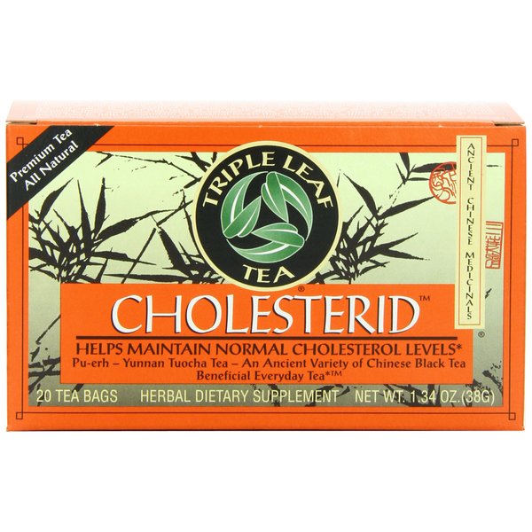 Triple Leaf Tea, Cholesterid, 20 Tea Bags (Pack of 6)