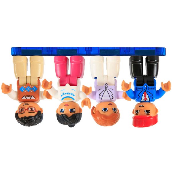 Magnetic Figures Set of 4–Toddlers Community Action Toy People, Magnetic Tiles Expansion Pack for Boys and Girls – Educational Stem Toys Add on Sets Pilots, Flight attended, air Traffic Support