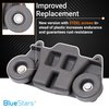 BlueStars [𝐒𝐓𝐄𝐄𝐋 𝐒𝐂𝐑𝐄𝐖𝐒] UPGRADED W10195416 Dishwasher Lower Dish Rack Wheel - Exact Fit For KitchenAid Whirlpool Kenmore Dishwashers - Replaces AP5983730 W10195416V PS11722152 - PACK OF 4