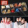 Nail Art Kit with Nail Glitter & Nail Sticker, Teenitor Nail Art Brushes for Beginners Nail Dotting Tool with Nail Gems Nail Art Striping Tape
