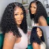 ISEE Wear and Go Glueless Wigs Human Hair Pre Plucked Deep Wave Bob Wig Human Hair Lace Front Wigs for Women Upgraded No Glue Pre Cut 4x4 Lace Closure Glueless Wigs for Black Women Human Hair 16 Inch