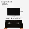 Sefiinh Wide Headbands For Women Stretch Headband Boho Head Bands Women's Hair Band Turban Workout Hairband Girls Accessories Black Gray 6 Pack