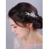 JWICOS Crystal Bride Wedding Hair Comb Silver Bridal Headpieces Beads Wedding Hair Accessories Side Combs for Women and Girls