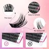 Lash Clusters DIY Eyelash Extensions 168 Clusters Lashes D Curl 0.07 Natural Individual Lash Extensions Mixed Tray False Eyelashes Soft & Strong Thin Band DIY at Home (F34-0.07D, 8-16mm)