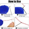 TOOVREN Needle Threader for Hand Sewing 12 Pcs Plastic Wire Hook Simple Threader for Needles Small Eye Needle Threader for Sewing Machine Needle Threader Tool for Sewing Crafting