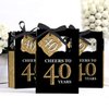 Big Dot of Happiness Adult 40th Birthday - Gold - Birthday Party Favor Boxes - Set of 12