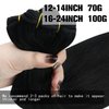 Sunny Black Sew in Hair Extensions 24inch Human Hair Weft Jet Black Hair Extensions Real Human Hair Sew in Black Weft Hair Extensions for Women Add Hair Length 100G