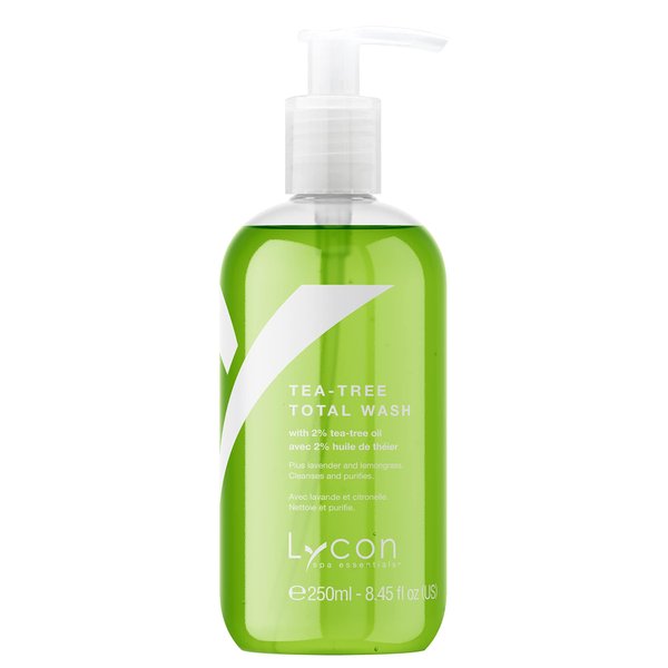 Lycon Tea Tree Total Wash - Tea Tree Oil Body Wash - Tea Tree Body Wash Antifungal - Non Drying Body Wash with Tea Tree Oil, Lavender, and Lemongrass - Cleansing Body Wash, 250ml