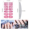 12 Sheets Marble Nail Art Polish Stickers Full Wrap Strips, TOROKOM Self-Adhesive Nail Polish Stickers Decal Marble Printed Full Wraps Strips Nail Art Polish Decals with Nail File for Women Girls