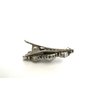 Generic Set of 2 small pearl gray crystal metal alligator hair claw clip for fine thin