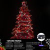 LAMPHOME 500 LED String Lights Outdoor, 16 Modes Plug in Twinkle Fairy Lights for Bedroom, 46ft 500LED Christmas Lights Cluster Lights Outdoor Waterproof Red&White Bulb