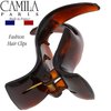 Camila Paris CP2423 French Hair Clip for Women, 2 Teeth Ponytail Holder, Tortoise Shell, Girls Hair Claw Clips Jaw Fashion Styling Hair Accessories for Women, Strong Hold No Slip Grip, Made in France