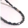 Ecooon Cross pendant hematite magnetic therapy necklace for men and women, healing stone jewelry unisex 22" length